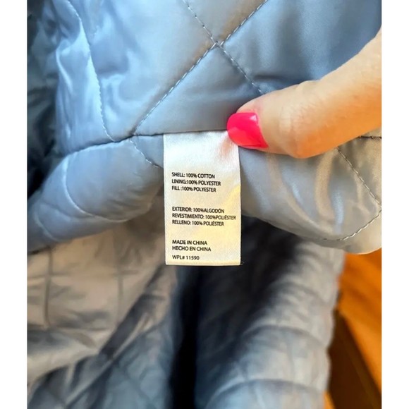 **SOLD** Weatherproof Vintage Men's Light Blue Twill Tucker Sherpa Jacket Size M - Picture 4 of 5